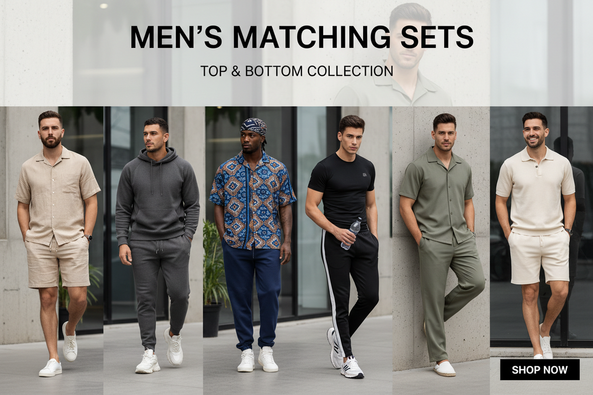 Men's matching top and bottom sets