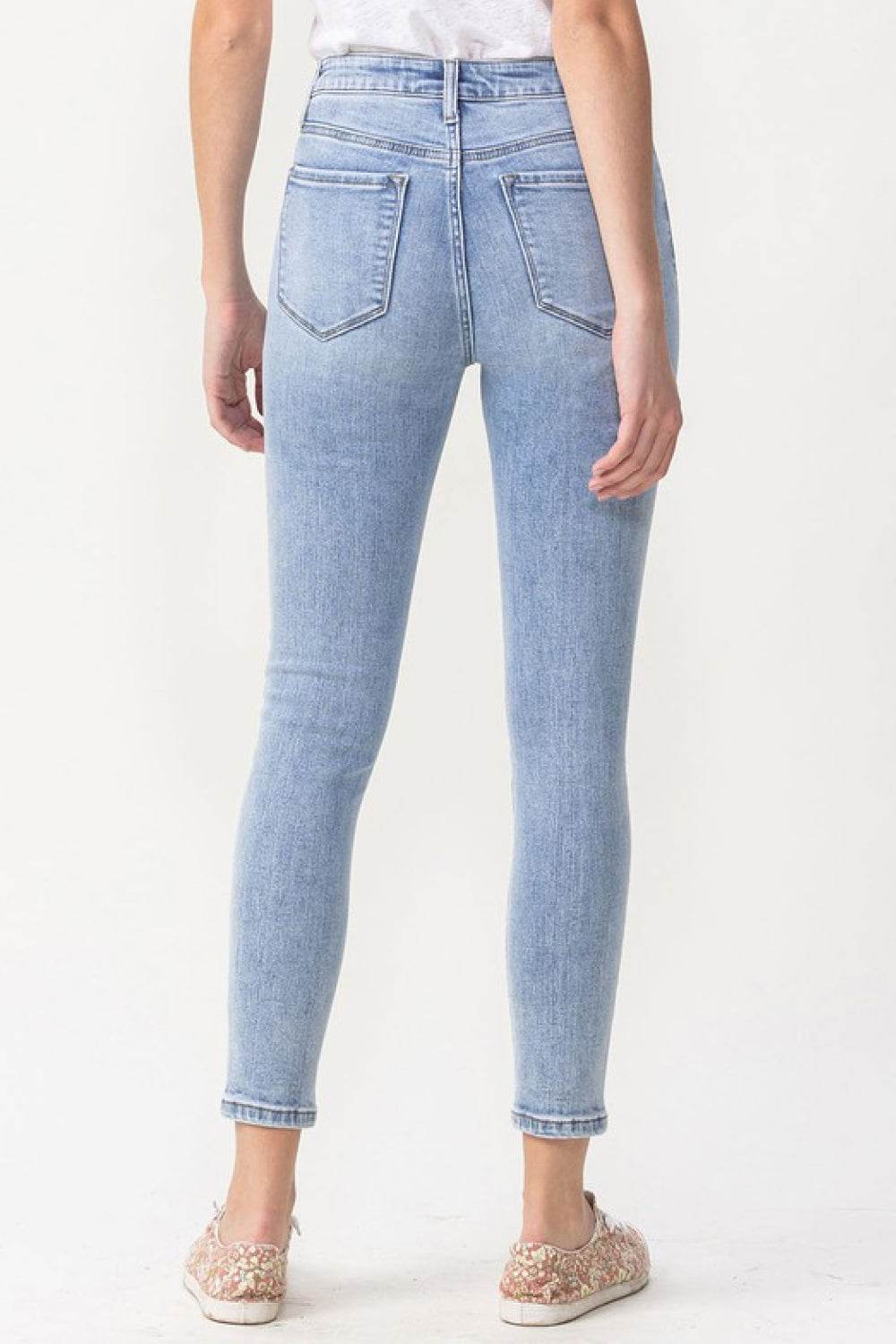 Lovervet Full Size Talia High Rise Crop Skinny Jeans - DaTrendStore.Com