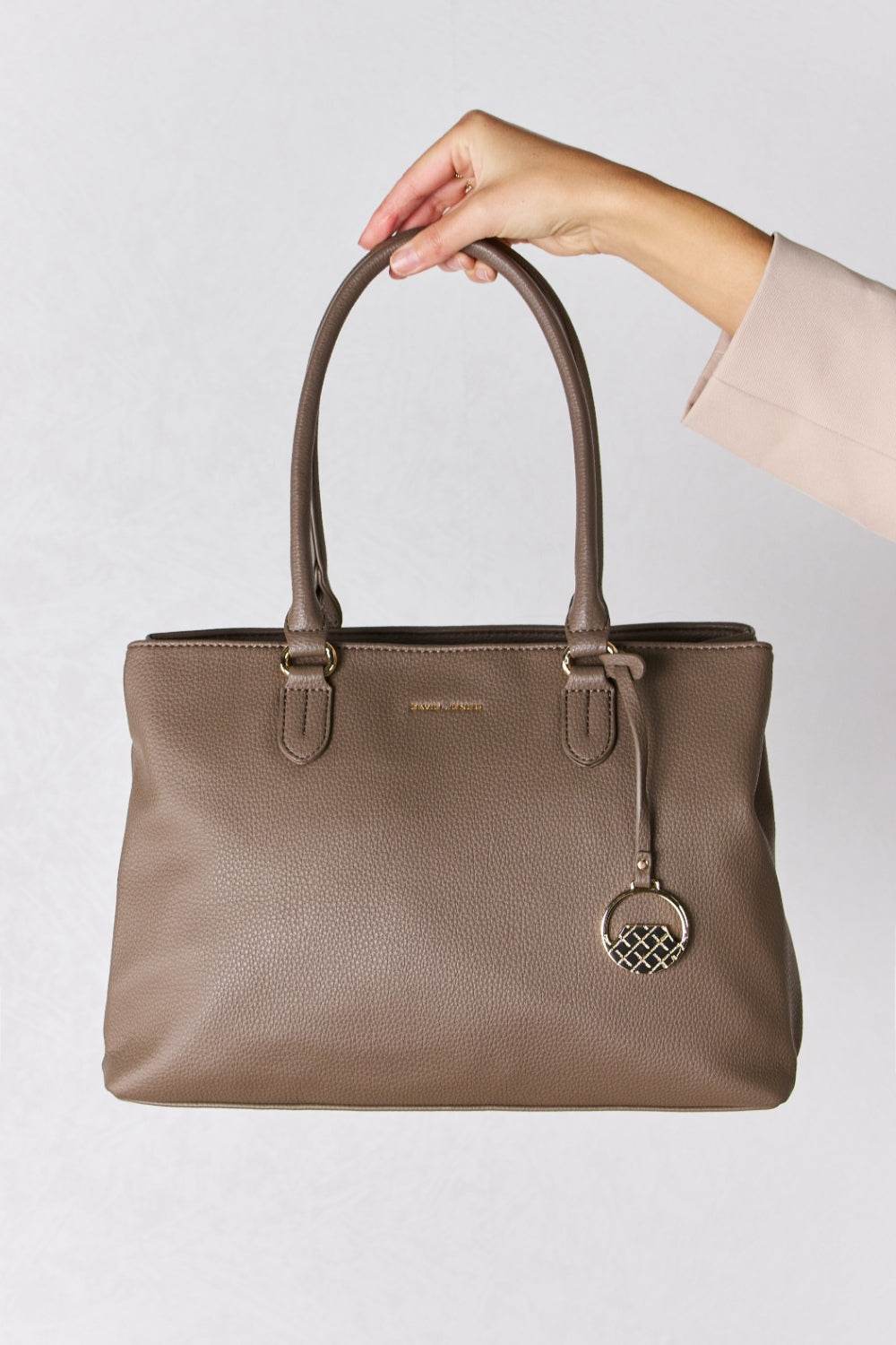 David Jones Structured Leather Handbag - DaTrendStore.Com