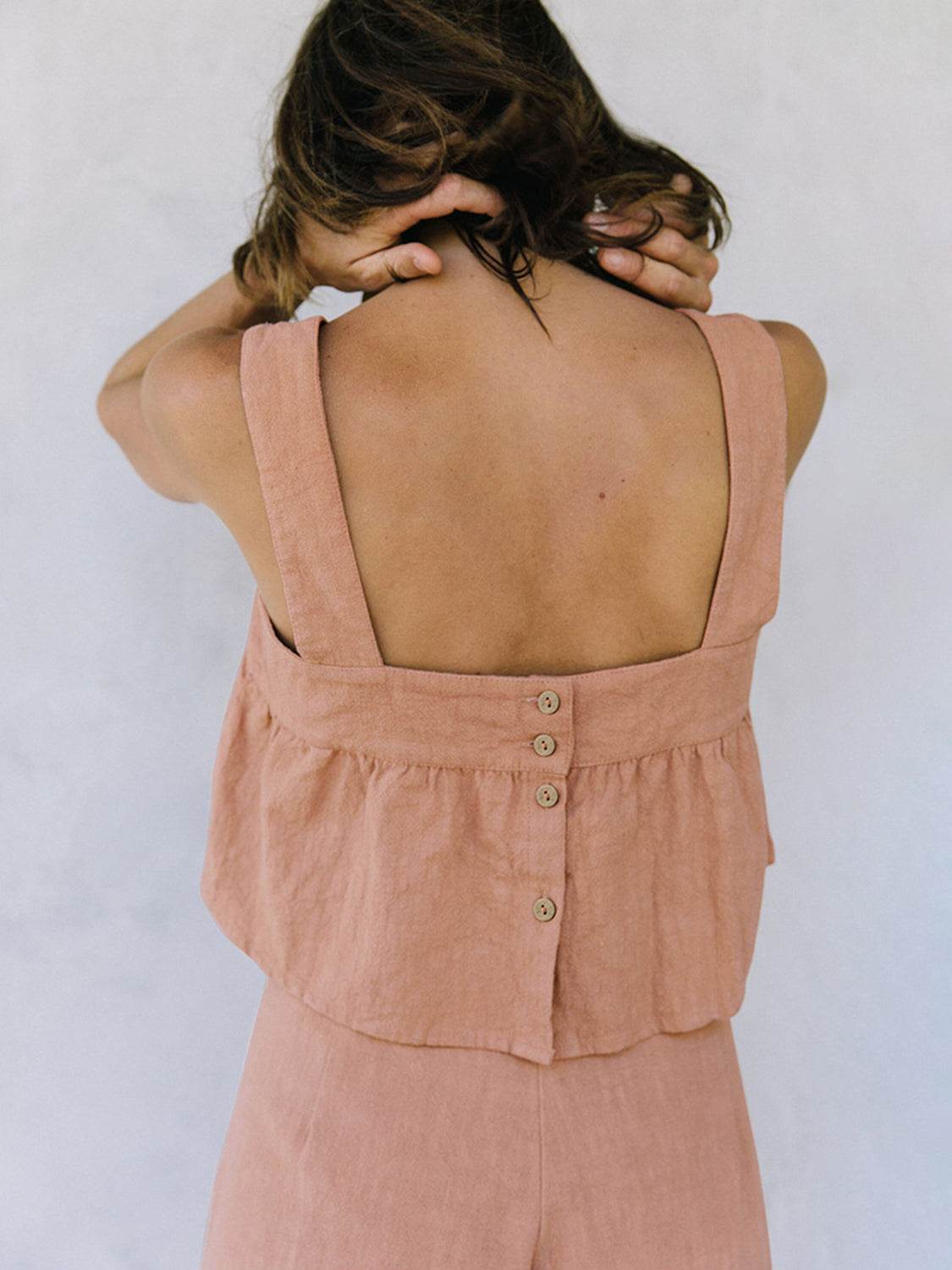 Square Neck Wide Strap Top and Pants Set - DaTrendStore.Com