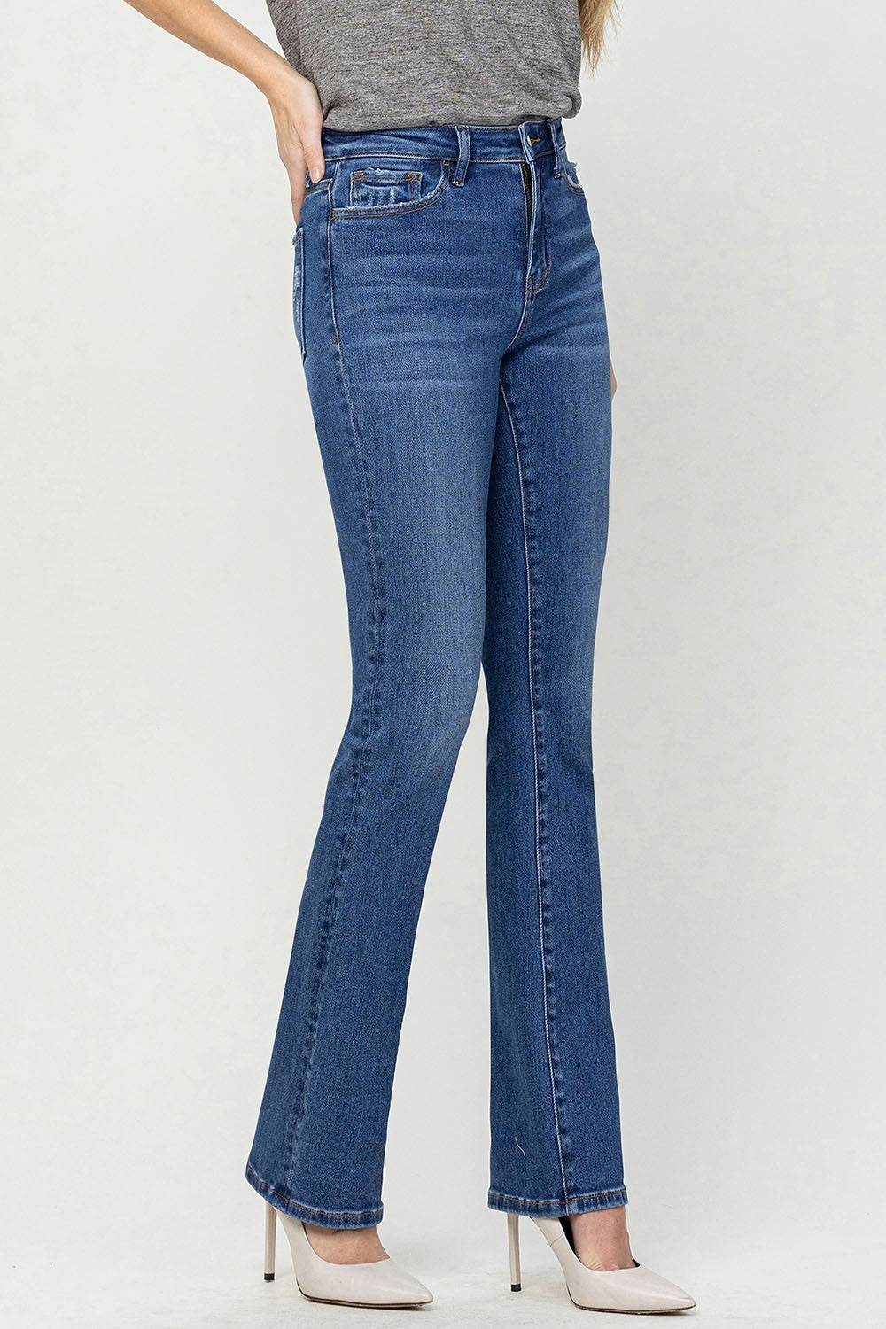 Vervet by Flying Monkey High Waist Bootcut Jeans - DaTrendStore.Com