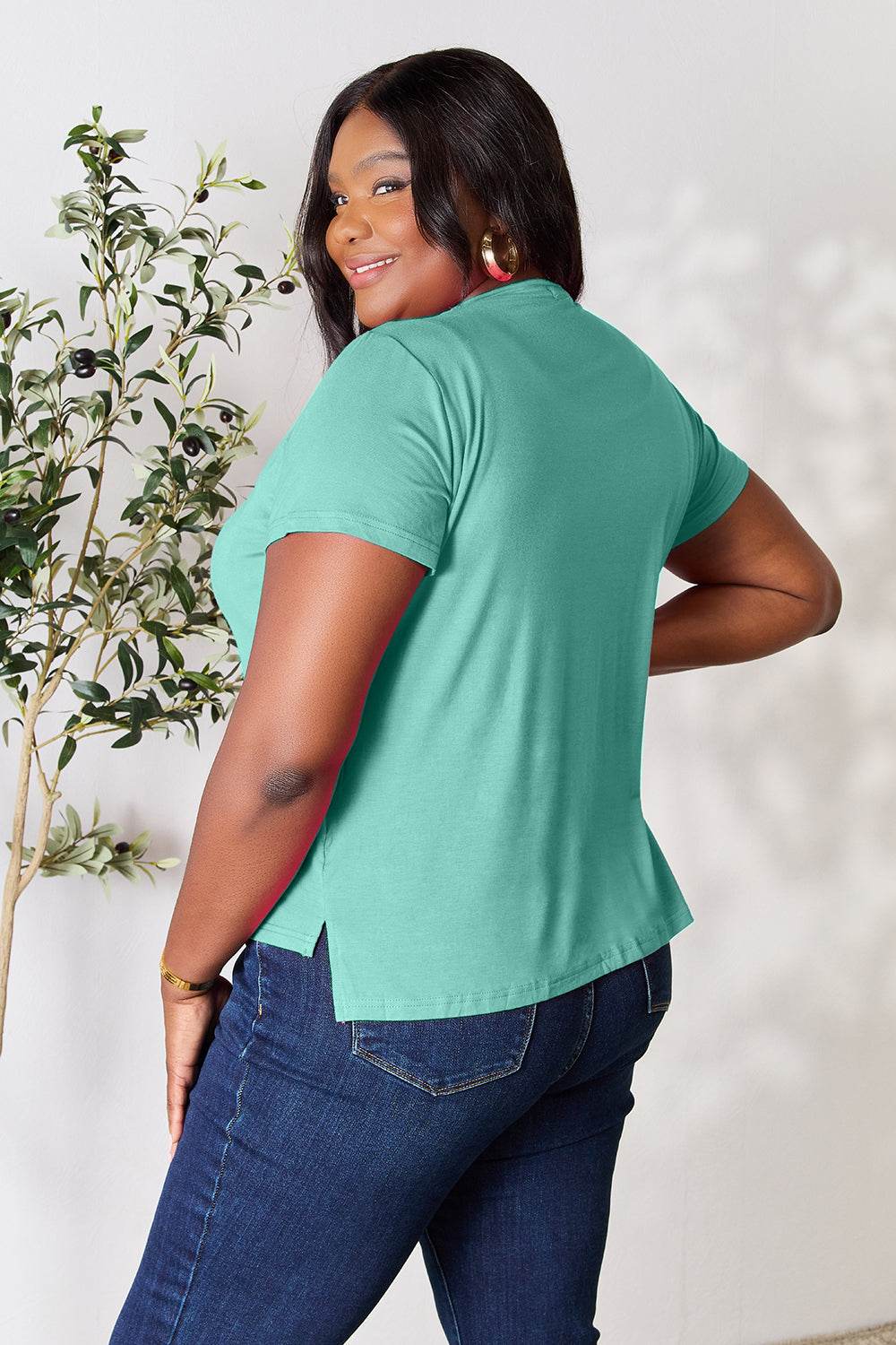 Basic Bae Full Size Round Neck Short Sleeve T-Shirt - DaTrendStore.Com
