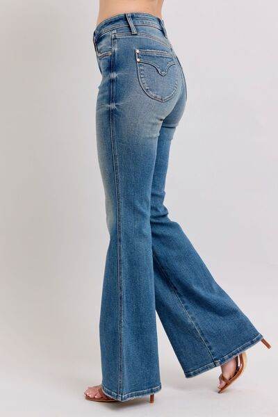 Judy Blue MR Tummy Control Vintage Wash Jeans - DaTrendStore.Com