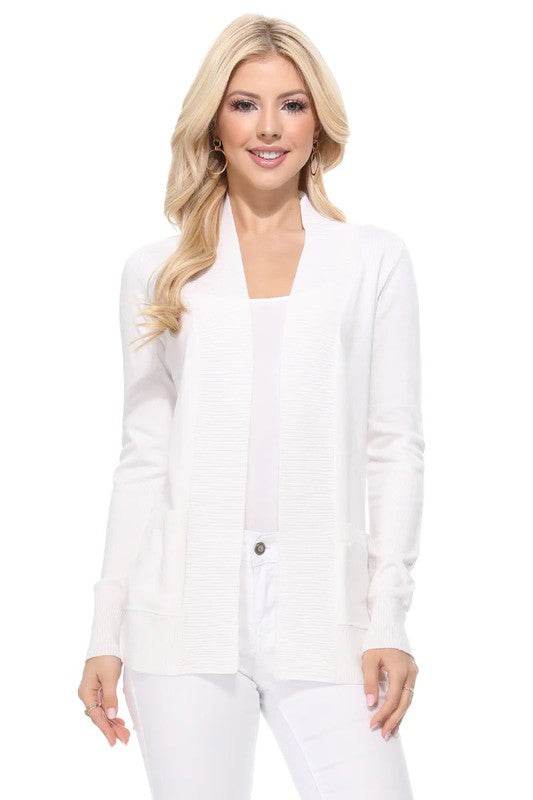 Open Front Shrug Sweater Knit Cardigan - DaTrendStore.Com