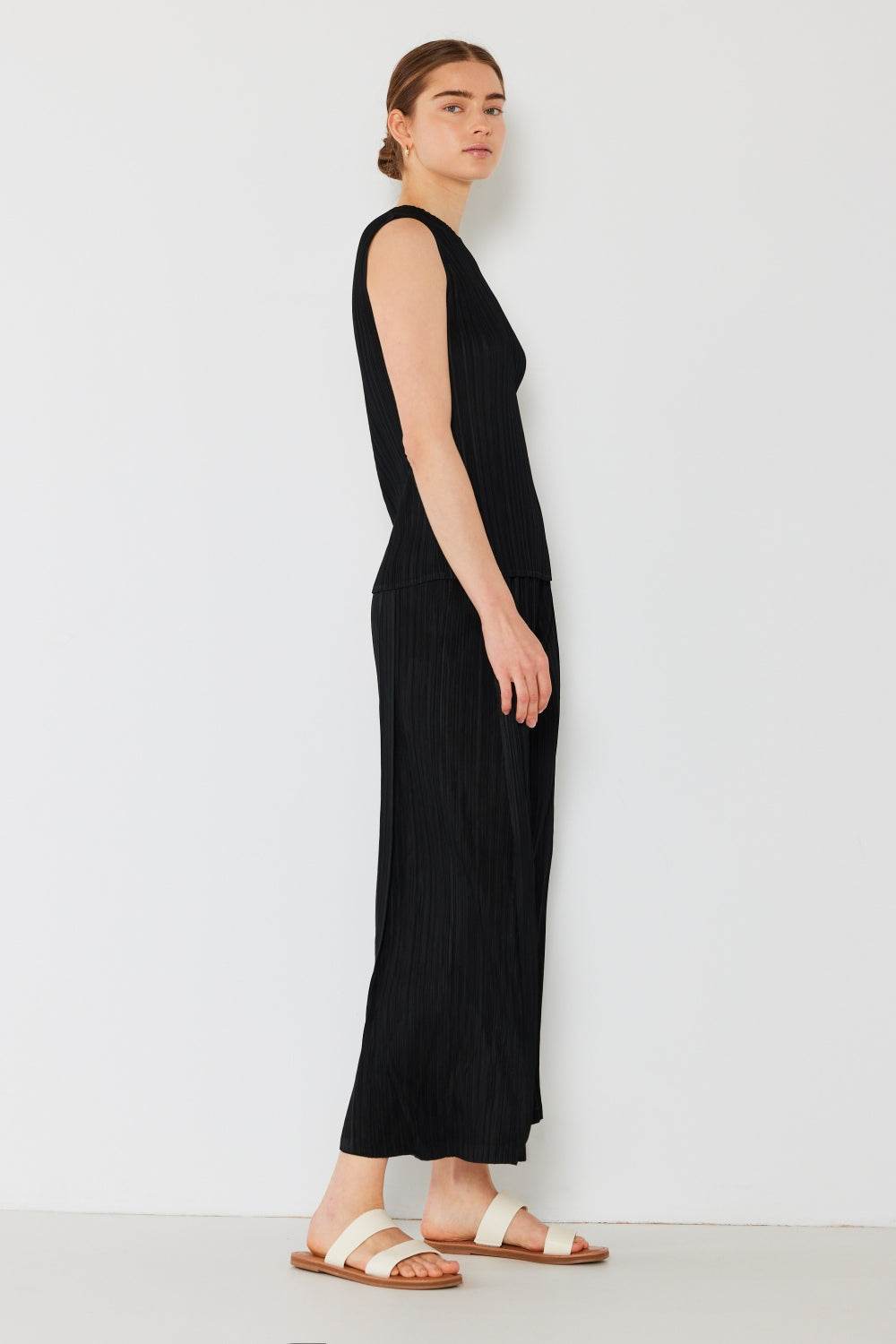 Marina West Swim Pleated Wide-Leg Pants with Side Pleat Detail - DaTrendStore.Com