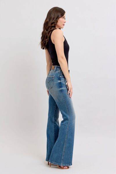 Judy Blue MR Tummy Control Vintage Wash Jeans - DaTrendStore.Com