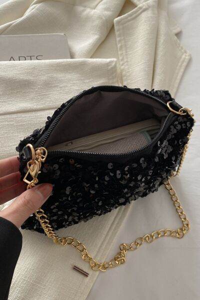 Sequin Removable Strap Shoulder Bag - DaTrendStore.Com