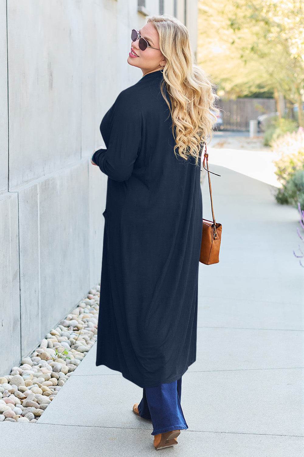 Basic Bae Full Size Open Front Long Sleeve Cover Up - DaTrendStore.Com