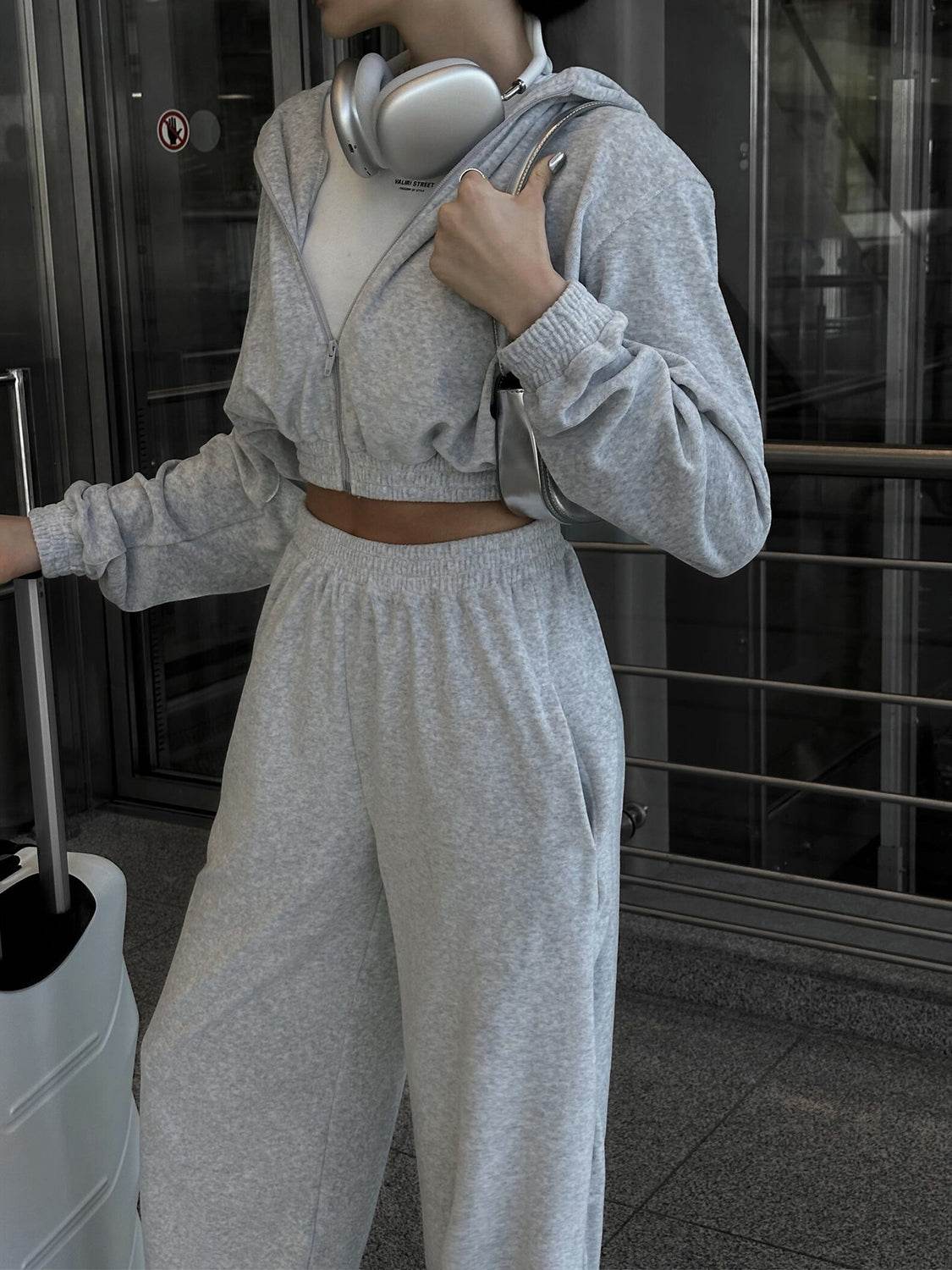 Zip Up Hoodie and Pocketed Pants Set - DaTrendStore.Com