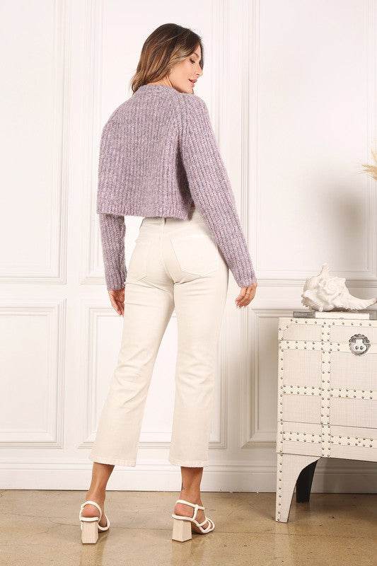 Melange multicolor sweater top - DaTrendStore.Com
