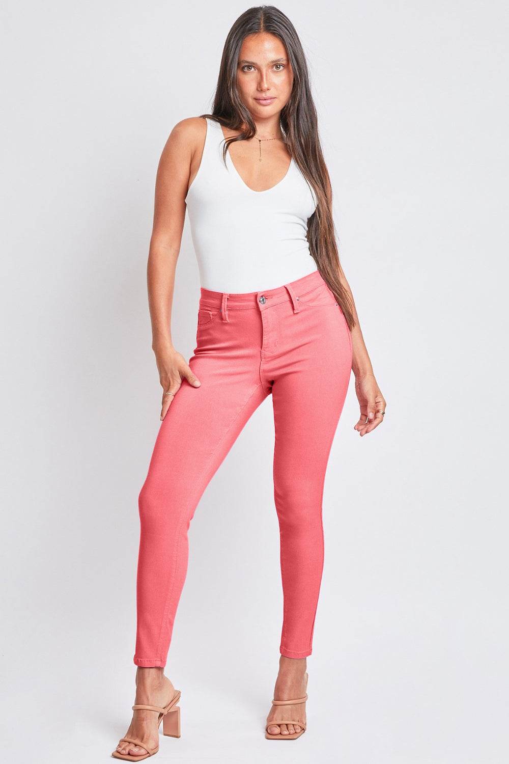 YMI Jeanswear Full Size Hyperstretch Mid-Rise Skinny Jeans - DaTrendStore.Com