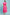Umgee Contrast Trim Midi Dress with Tiered Ruffle Hem - Hot Pink
