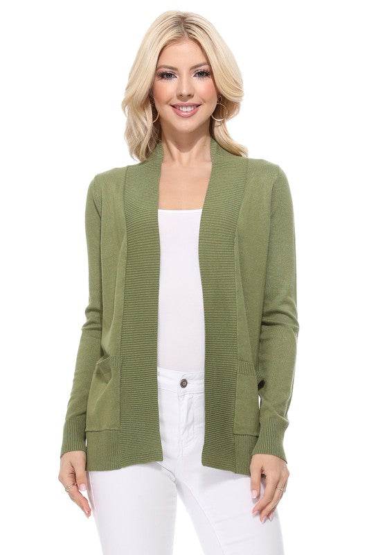Open Front Shrug Sweater Knit Cardigan - DaTrendStore.Com
