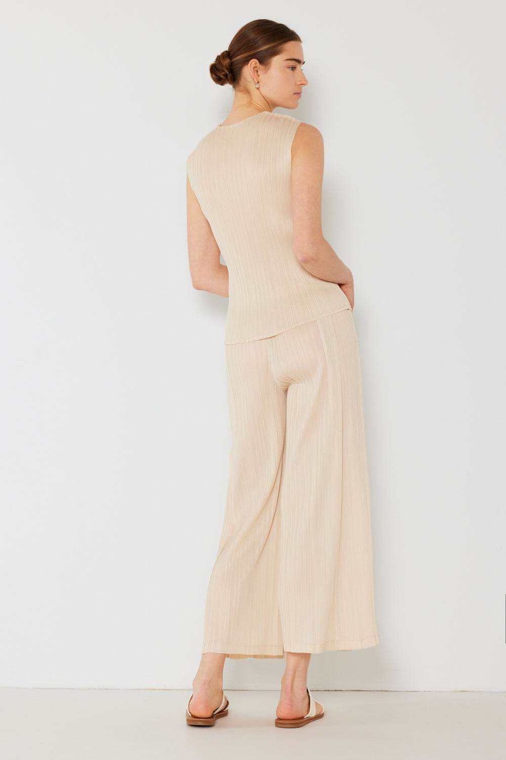 Marina West Swim Pleated Wide-Leg Pants with Side Pleat Detail - DaTrendStore.Com