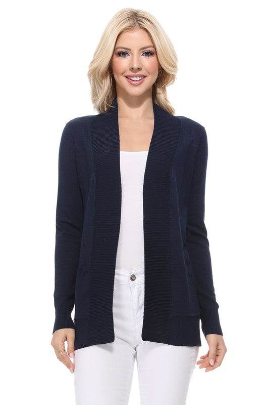Open Front Shrug Sweater Knit Cardigan - DaTrendStore.Com