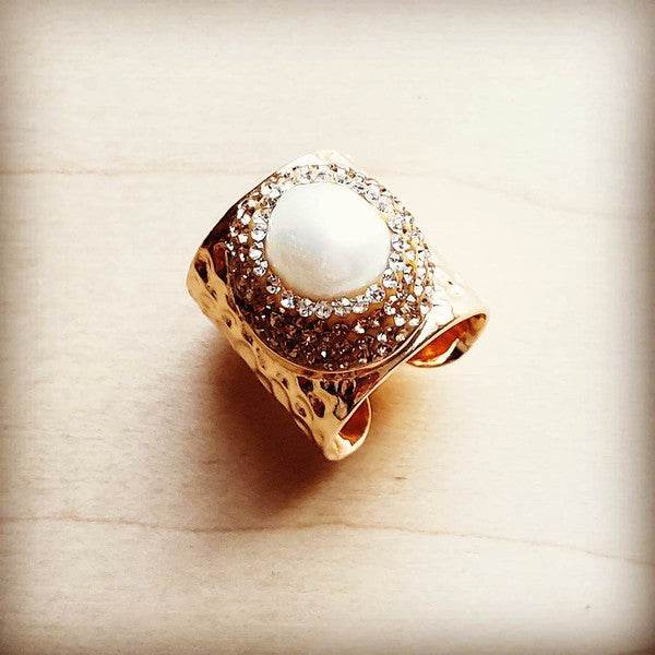 Freshwater Pearl Cuff Ring - DaTrendStore.Com