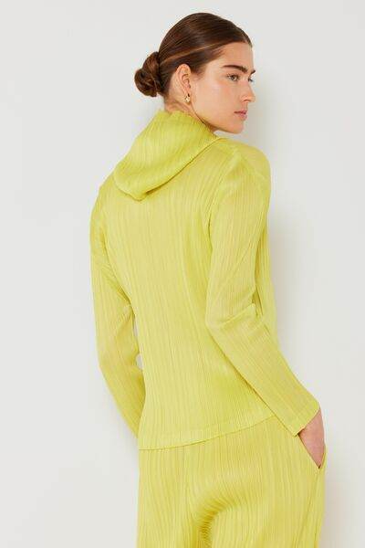 Marina West Swim Pleated Hood Jacket with 2 Way Zipper - DaTrendStore.Com