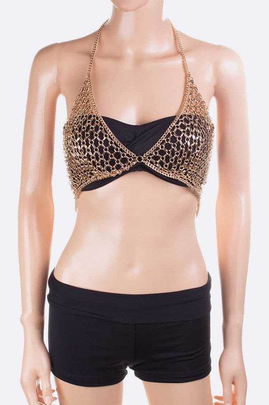 Iconic Mesh Metal Bra Chain - DaTrendStore.Com