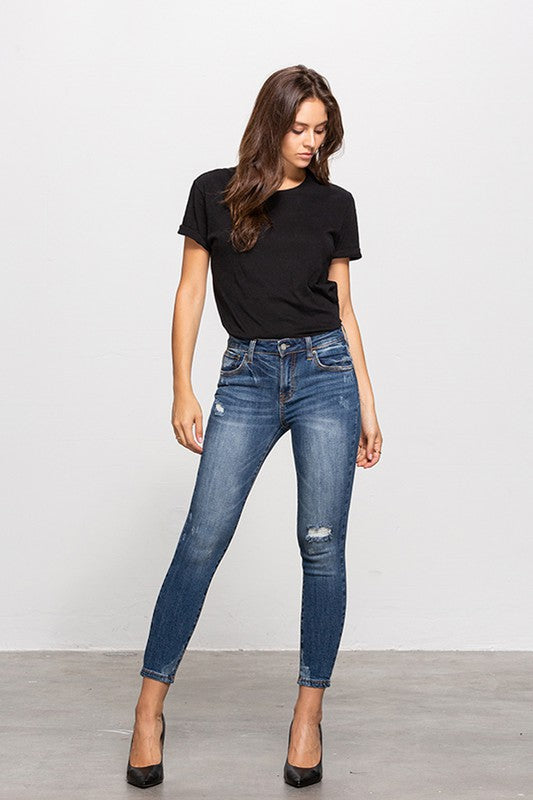 MID-RISE ANKLE SKINNY JEANS