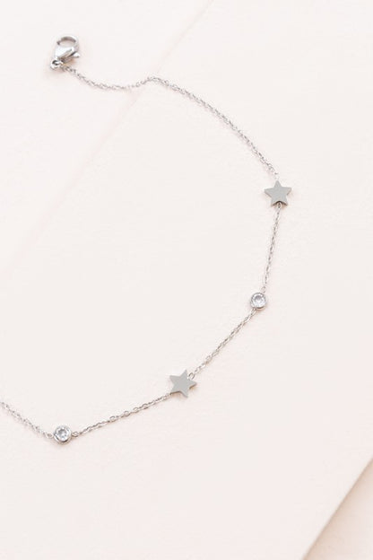 Starry Eyed Rhinestone Anklet