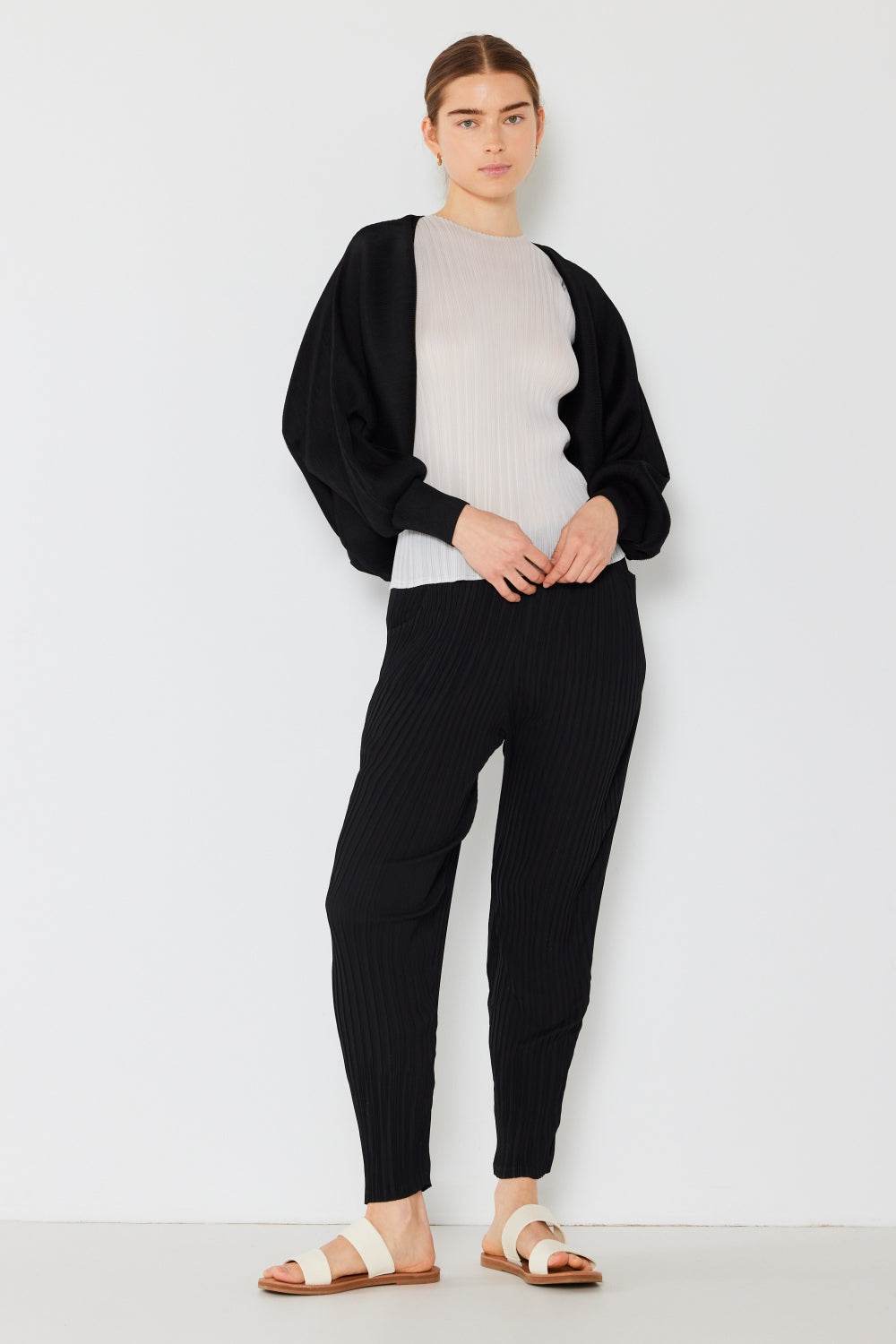 Marina West Swim Pleated Relaxed-Fit Slight Drop Crotch Jogger - DaTrendStore.Com