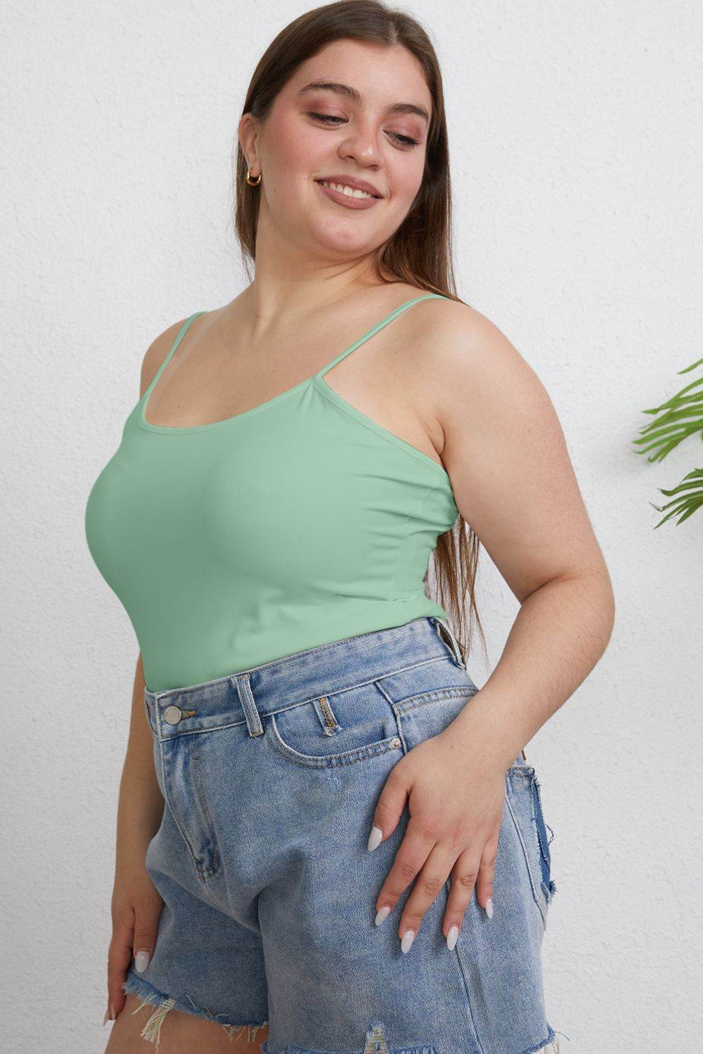 Basic Bae Full Size Round Neck Slim Cami - DaTrendStore.Com