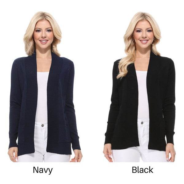 Open Front Shrug Sweater Knit Cardigan - DaTrendStore.Com