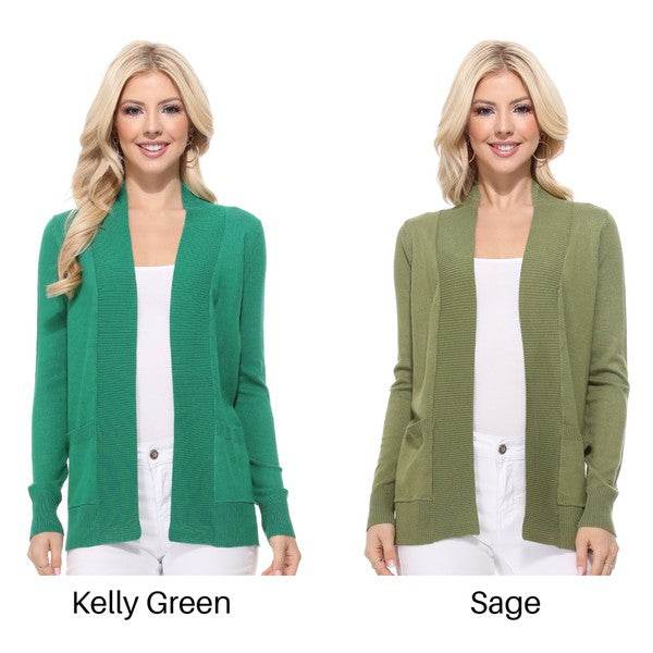 Open Front Shrug Sweater Knit Cardigan - DaTrendStore.Com