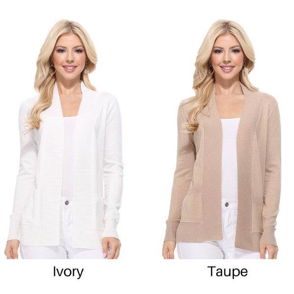 Open Front Shrug Sweater Knit Cardigan - DaTrendStore.Com