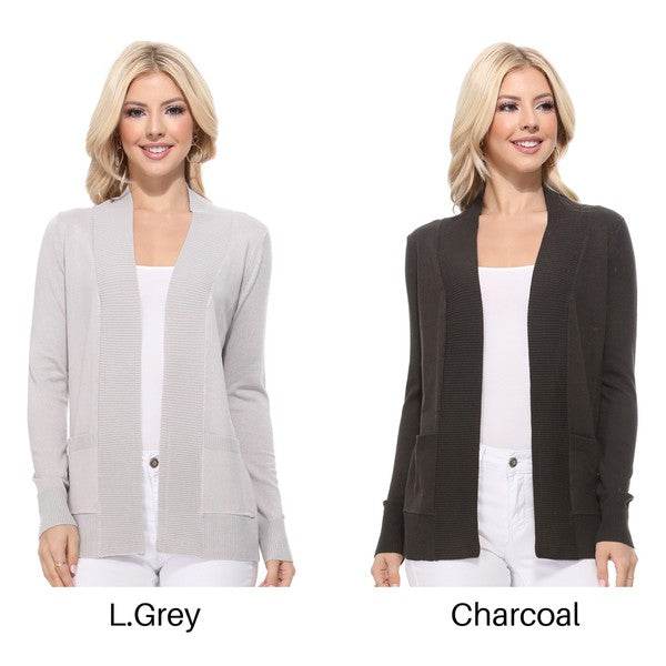 Open Front Shrug Sweater Knit Cardigan - DaTrendStore.Com