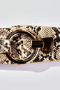 SNAKE PRINT WIDE FASHION BELT