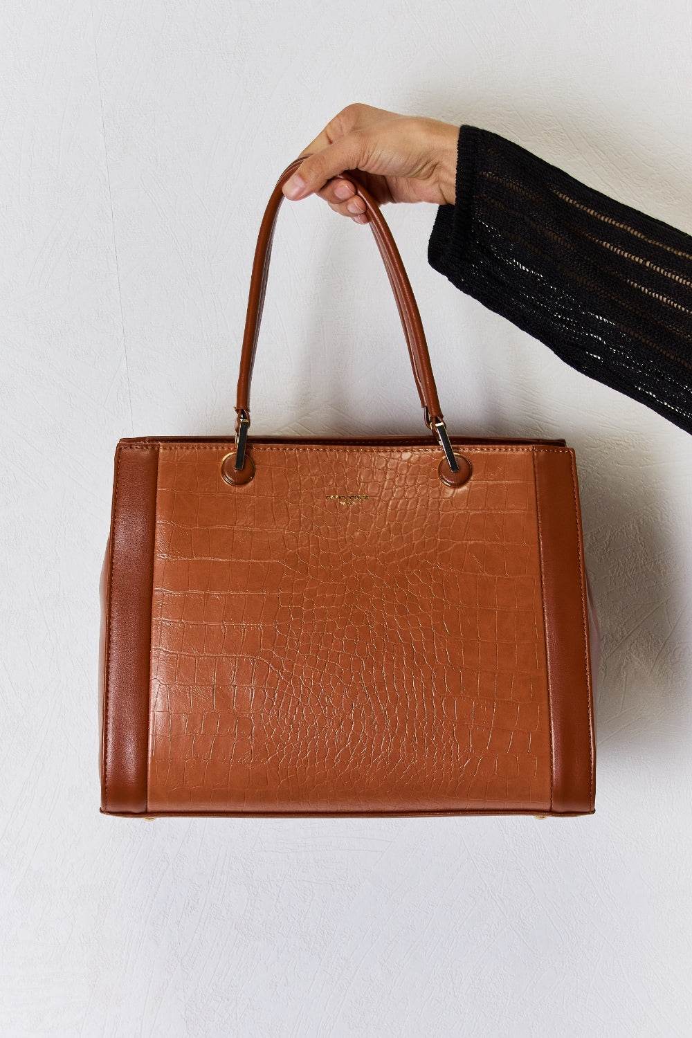 David Jones Texture PU Leather Handbag - DaTrendStore.Com