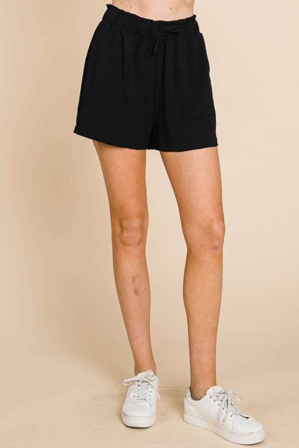 Culture Code High Waist Paper bag Shorts - DaTrendStore.Com