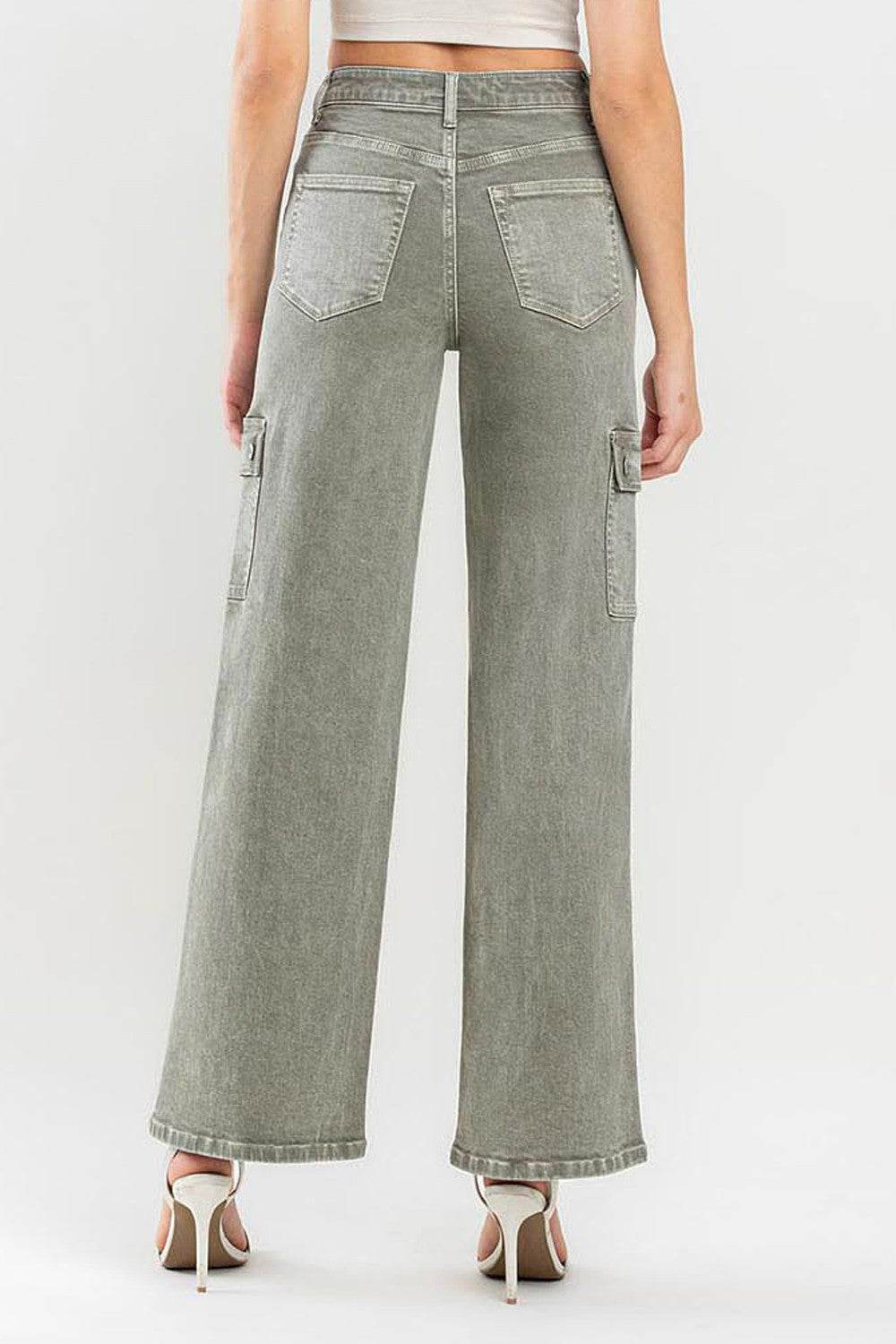 Vervet by Flying Monkey 90's Super High Rise Cargo Jeans - DaTrendStore.Com