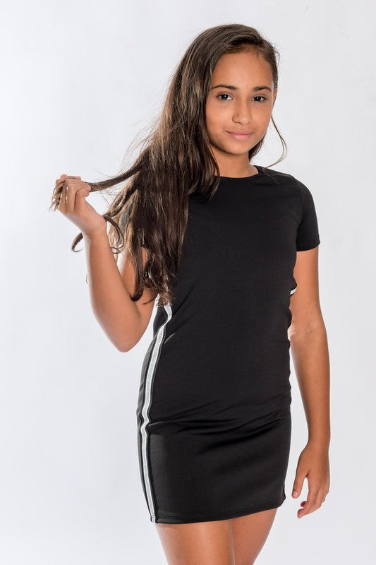 KIDS STRIPE SIDE DRESS