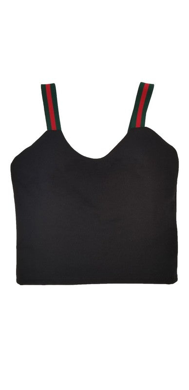 KIDS ELASTIC STRAP CROP TOP