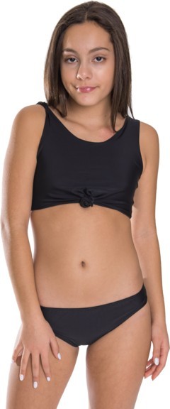 GIRL'S TWO PIECE TIE FRONT BATHING SUIT