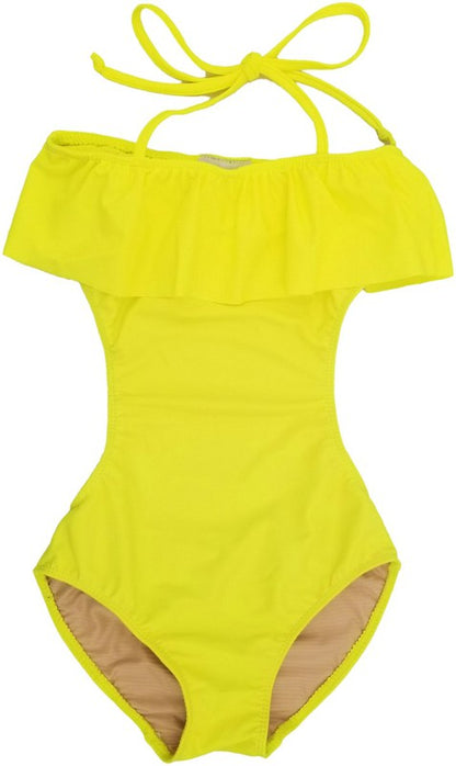 GIRLS ONE PIECE RUFFLE BATHING SUIT