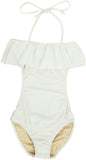 GIRLS ONE PIECE RUFFLE BATHING SUIT