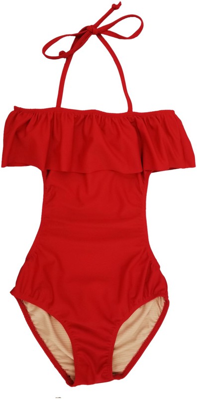 GIRLS ONE PIECE RUFFLE BATHING SUIT