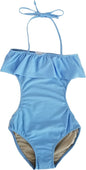 GIRLS ONE PIECE RUFFLE BATHING SUIT