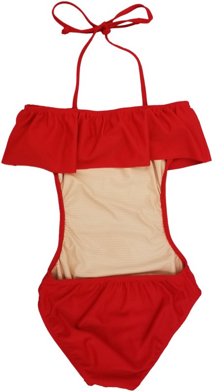 GIRLS ONE PIECE RUFFLE BATHING SUIT