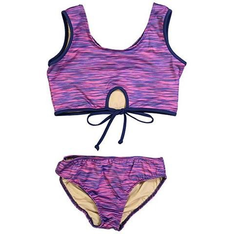 GIRL'S SPACE DYE TWO PIECE BATHING SUIT BIKINI