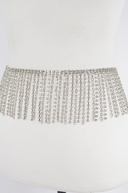 Rhinestone Curtain Swing Belt