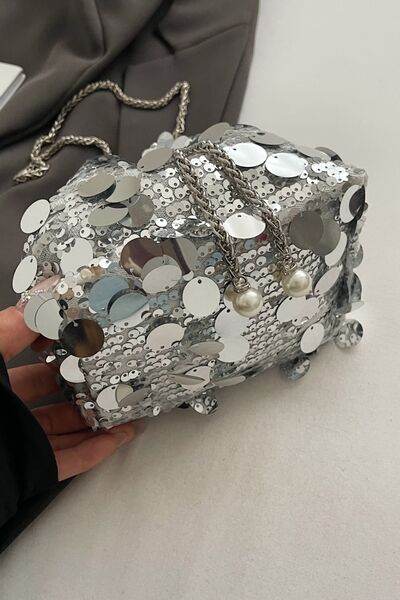 Drawstring Sequin Crossbody Bag - DaTrendStore.Com