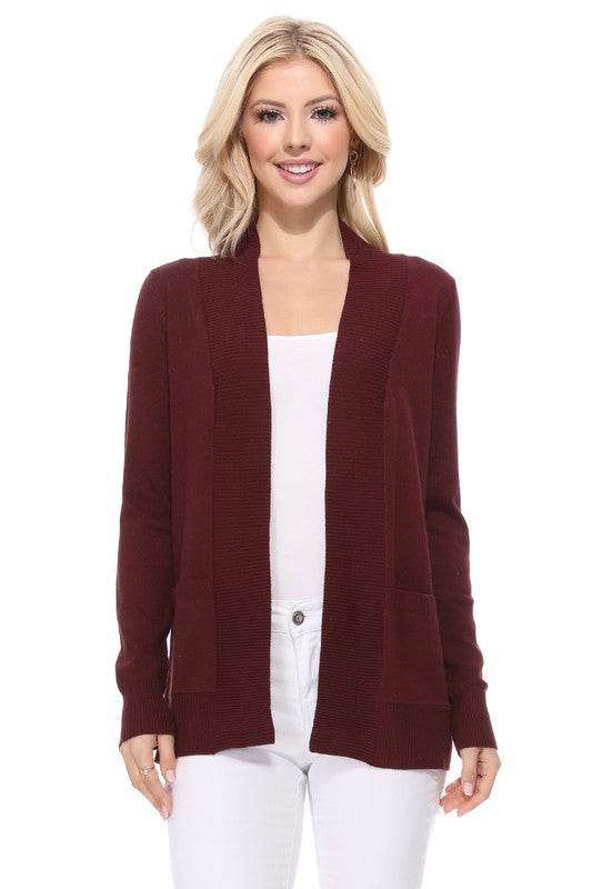 Open Front Shrug Sweater Knit Cardigan - DaTrendStore.Com