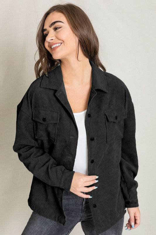 Corduroy boyfriend oversize Jacket - DaTrendStore.Com