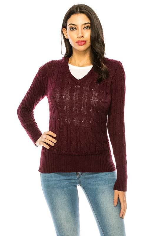 Knit hoodie sweater - DaTrendStore.Com