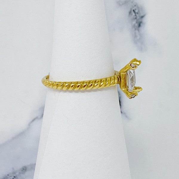 Braided Single Stone Ring - DaTrendStore.Com