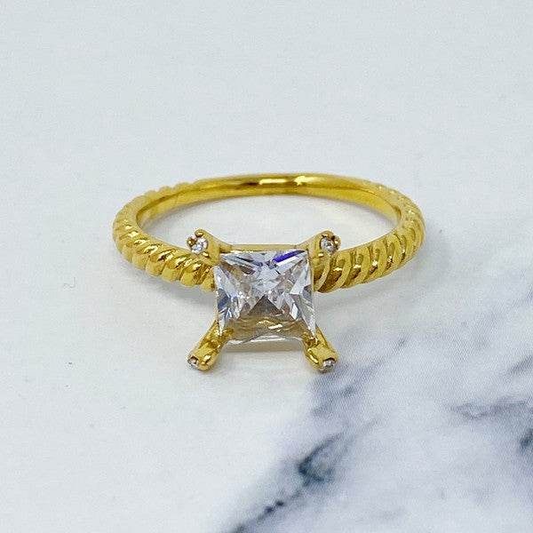 Braided Single Stone Ring - DaTrendStore.Com